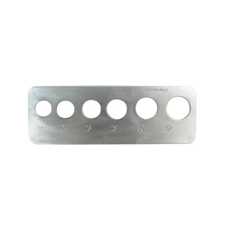 Calibrador Regla Metálico Cerezas 6 calibres  22 a 32mm