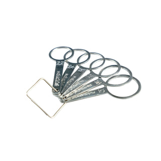 Juego Calibrador Argollas para Cerezas, metálico 6pcs  22 a 32mm