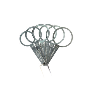 Juego Calibrador Argollas para Nueces, metálico 6pcs 26 a 36mm