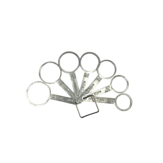 Juego Calibrador Argolla para Cerezas, metálico 7pcs  22 a 34mm