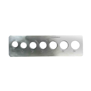 Calibrador Regla Metalico Cerezas 7 calibres  22 a 34mm